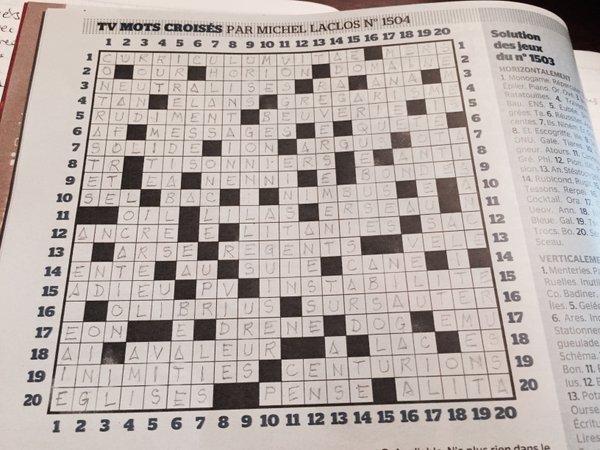 “And like me she was found of Michel Laclos”, smiles Robert, handing me one of his crossword’s puzzle https://t.co/dYuQj9MkBt